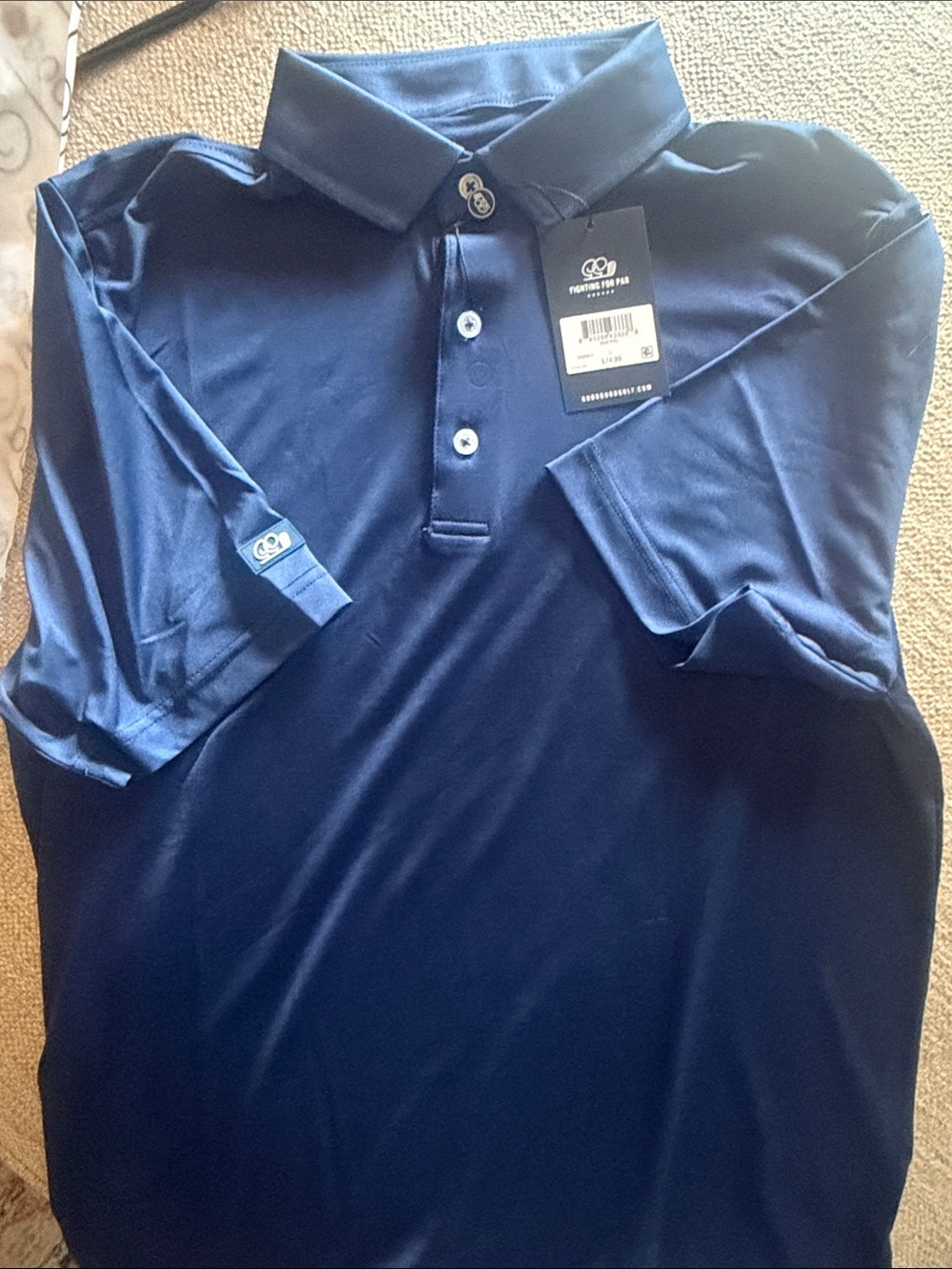 Men's Good Good Golf Ideal Polo- Men’s Small (Navy Polo Shirt with Logo)